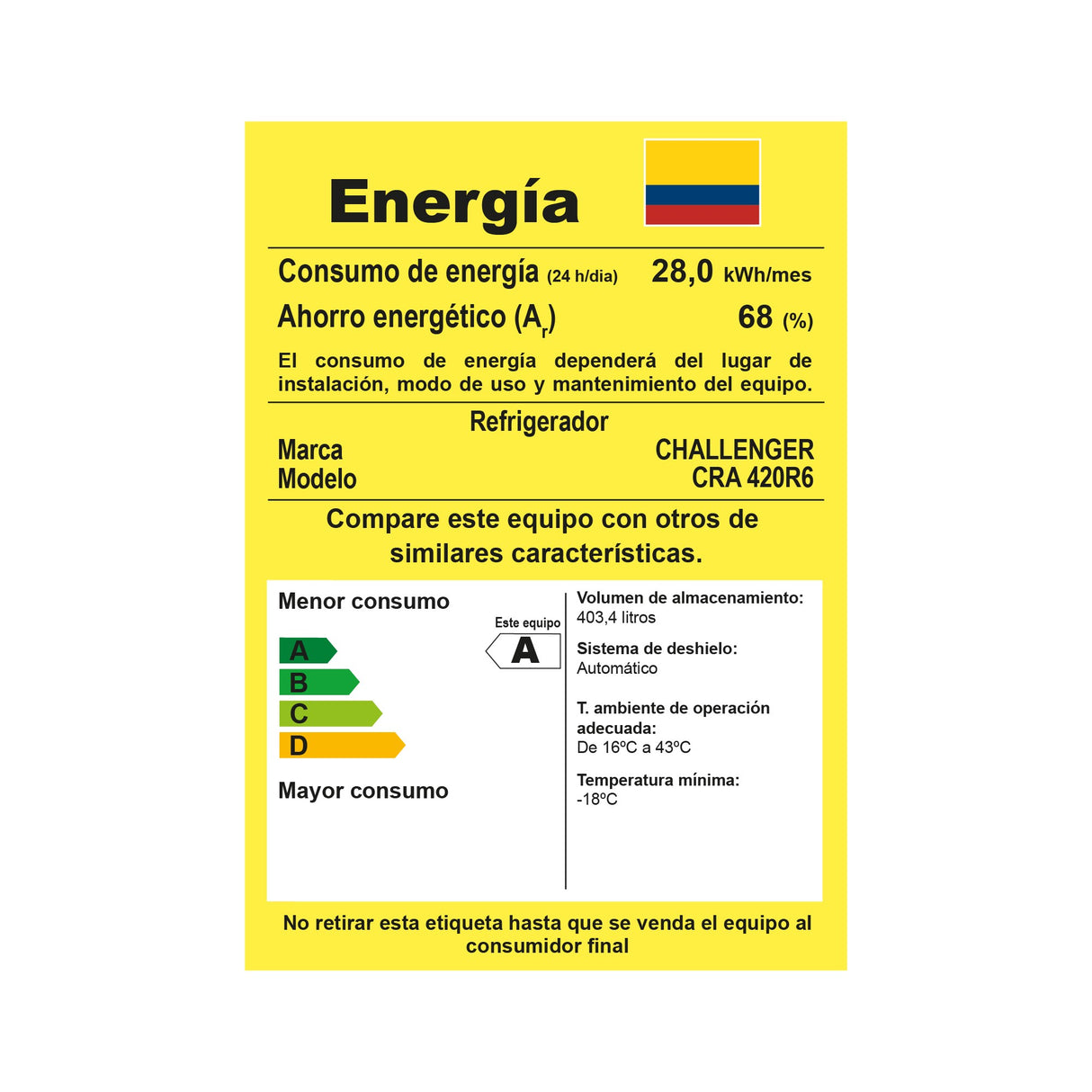 Nevera Inverter Challenger E - Cool Gris Oscuro 68x180cm No Frost de 403 Litros con Dispensador de Agua y con Congelador - NEVERAS | Bylmo