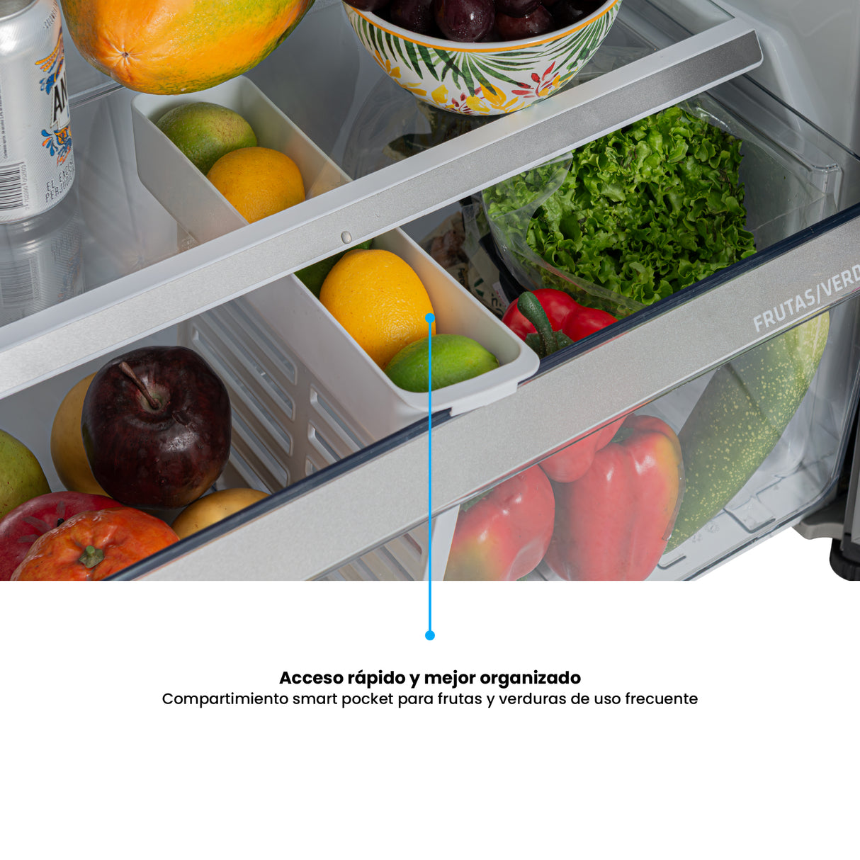 Nevera Challenger E - Cool Gris Oscuro 68x180cm No Frost de 403 Litros con Dispensador de Agua y con Congelador - NEVERAS | Bylmo