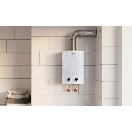 Calentador de Agua Haceb Blanco 15x14.9cm Tiro Natural 5 Litros de Gas Natural - CALENTADORES DE AGUA | Bylmo