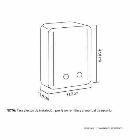 Calentador de Agua Haceb Blanco 15x14.9cm Tiro Natural 5 Litros de Gas Natural - CALENTADORES DE AGUA | Bylmo