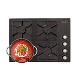 Estufa de empotrar Haceb Negro 63x48cm de Gas Natural con Cuatro Quemadores - ESTUFAS DE EMPORTRAR Y CUBIERTAS | Bylmo