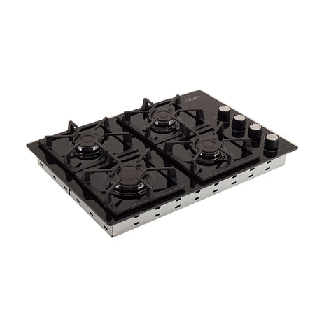 Estufa de empotrar Haceb Negro 63x48cm de Gas Natural con Cuatro Quemadores - ESTUFAS DE EMPORTRAR Y CUBIERTAS | Bylmo