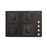 Estufa de empotrar Haceb Negro 63x48cm de Gas Natural con Cuatro Quemadores - ESTUFAS DE EMPORTRAR Y CUBIERTAS | Bylmo