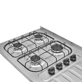 Mesón de Cocina Haceb Acero 155.5x60cm Con Pozuelo Lado Derecho y Estufa - MESONES DE COCINA | Bylmo
