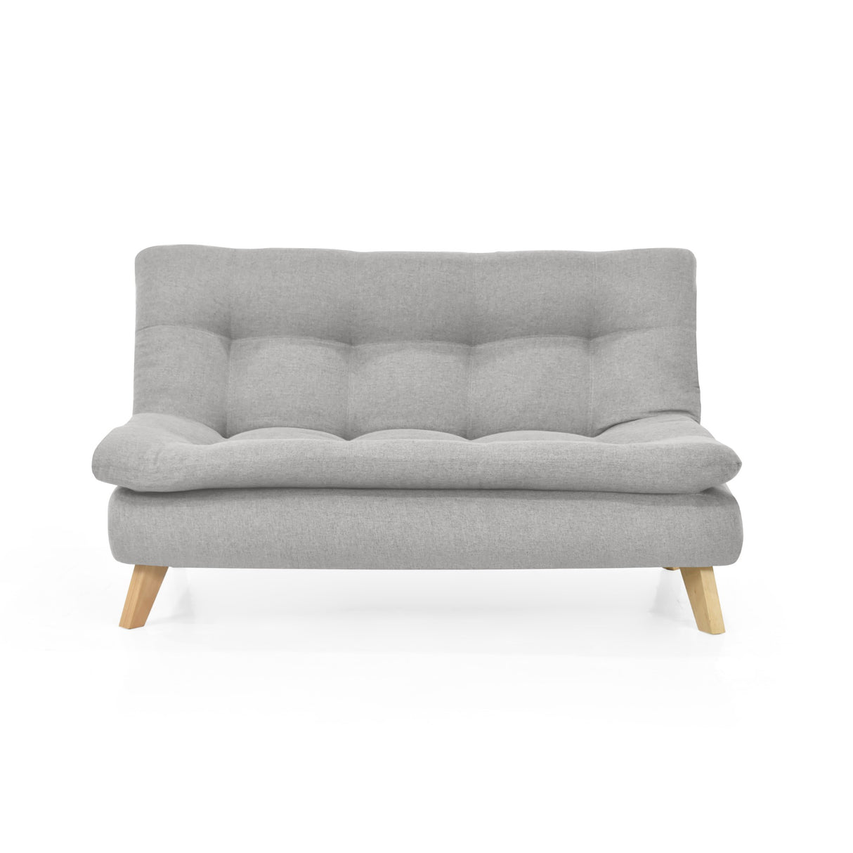 Sofá Toulouse Plata y Matiz Natural 140x80cm de Dos Puestos sin Apoya Brazos - SOFAS Y POLTRONAS | Bylmo