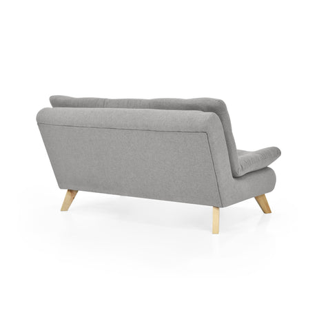 Sofá Toulouse Plata y Matiz Natural 140x80cm de Dos Puestos sin Apoya Brazos - SOFAS Y POLTRONAS | Bylmo