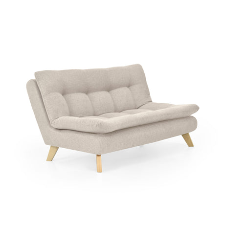 Sofá Toulouse Beige y Matiz Natural 140x80cm de Dos Puestos sin Apoya Brazos - SOFAS Y POLTRONAS | Bylmo