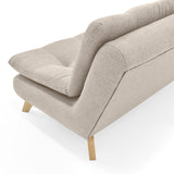 Sofá Toulouse Beige y Matiz Natural 140x80cm de Dos Puestos sin Apoya Brazos - SOFAS Y POLTRONAS | Bylmo
