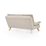 Sofá Toulouse Beige y Matiz Natural 140x80cm de Dos Puestos sin Apoya Brazos - SOFAS Y POLTRONAS | Bylmo