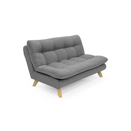 Sofá Toulouse Gris y Matiz Natural 140x80cm de Dos Puestos sin Apoya Brazos - SOFAS Y POLTRONAS | Bylmo