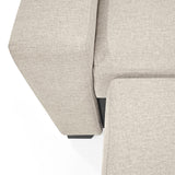 Sofá Cama Hamburgo Beige y Matiz Wengue 160x86cm de Dos Puestos Reclinable sin Apoya Brazos - SOFAS Y POLTRONAS | Bylmo