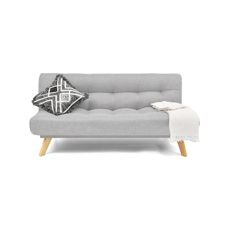 Sofá Cama Porto Plata y Matiz Natural 182x85cm de Tres Puestos Reclinable sin Apoya Brazos - SOFAS Y POLTRONAS | Bylmo