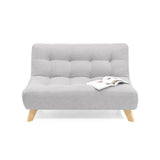 Sofá Navara Plata y Matiz Natural 121x82cm de Dos Puestos sin Apoya Brazos - SOFAS Y POLTRONAS | Bylmo