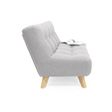 Sofá Navara Plata y Matiz Natural 121x82cm de Dos Puestos sin Apoya Brazos - SOFAS Y POLTRONAS | Bylmo