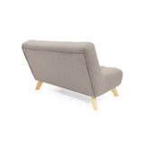 Sofá Navara Beige y Matiz Natural 121x82cm de Dos Puestos sin Apoya Brazos - SOFAS Y POLTRONAS | Bylmo