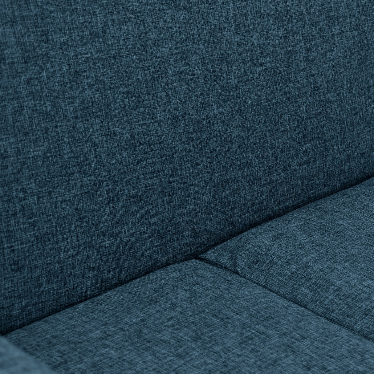 Sala Burdeos Azul y Matiz Natural 192x82cm de Tres Puestos con Apoya Brazos - SOFAS Y POLTRONAS | Bylmo