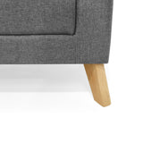 Sofá Cama Sion Gris y Matiz Natural 206x82cm de Tres Puestos Reclinable con Apoya Brazos - SOFAS Y POLTRONAS | Bylmo