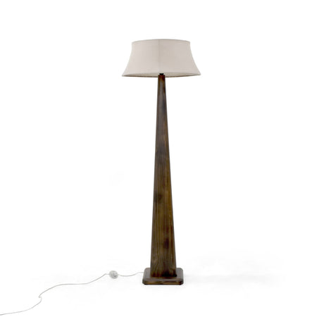 Lámpara de Piso Okasaki Matiz Caoba y Champagne 56x170cm de Pedestal Para Un Foco Led sin Bombillo - LAMPARAS DE PISO | Bylmo
