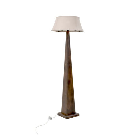 Lámpara de Piso Okasaki Matiz Caoba y Champagne 56x170cm de Pedestal Para Un Foco Led sin Bombillo - LAMPARAS DE PISO | Bylmo
