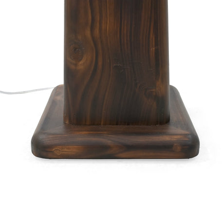Lámpara de Piso Okasaki Matiz Caoba y Champagne 56x170cm de Pedestal Para Un Foco Led sin Bombillo - LAMPARAS DE PISO | Bylmo