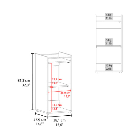 Bar Theba Fresno Europeo 38.1x81.3cm con Dos Compartimientos y con Patas - BARES | Bylmo