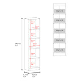 Vitrina Home E6 Avellana y Wengue 45x180.6cm Rectangular con Cuatro Entrepaños - BIBLIOTECAS Y ESTANTERIAS | Bylmo