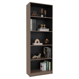 Estantería Home E1 Avellana 62.8x180.6cm Rectangular con Cinco Compartimientos y con Cuatro Entrepaños - BIBLIOTECAS Y ESTANTERIAS | Bylmo