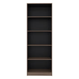 Estantería Home E1 Avellana 62.8x180.6cm Rectangular con Cinco Compartimientos y con Cuatro Entrepaños - BIBLIOTECAS Y ESTANTERIAS | Bylmo