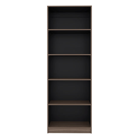 Estantería Home E1 Avellana 62.8x180.6cm Rectangular con Cinco Compartimientos y con Cuatro Entrepaños - BIBLIOTECAS Y ESTANTERIAS | Bylmo