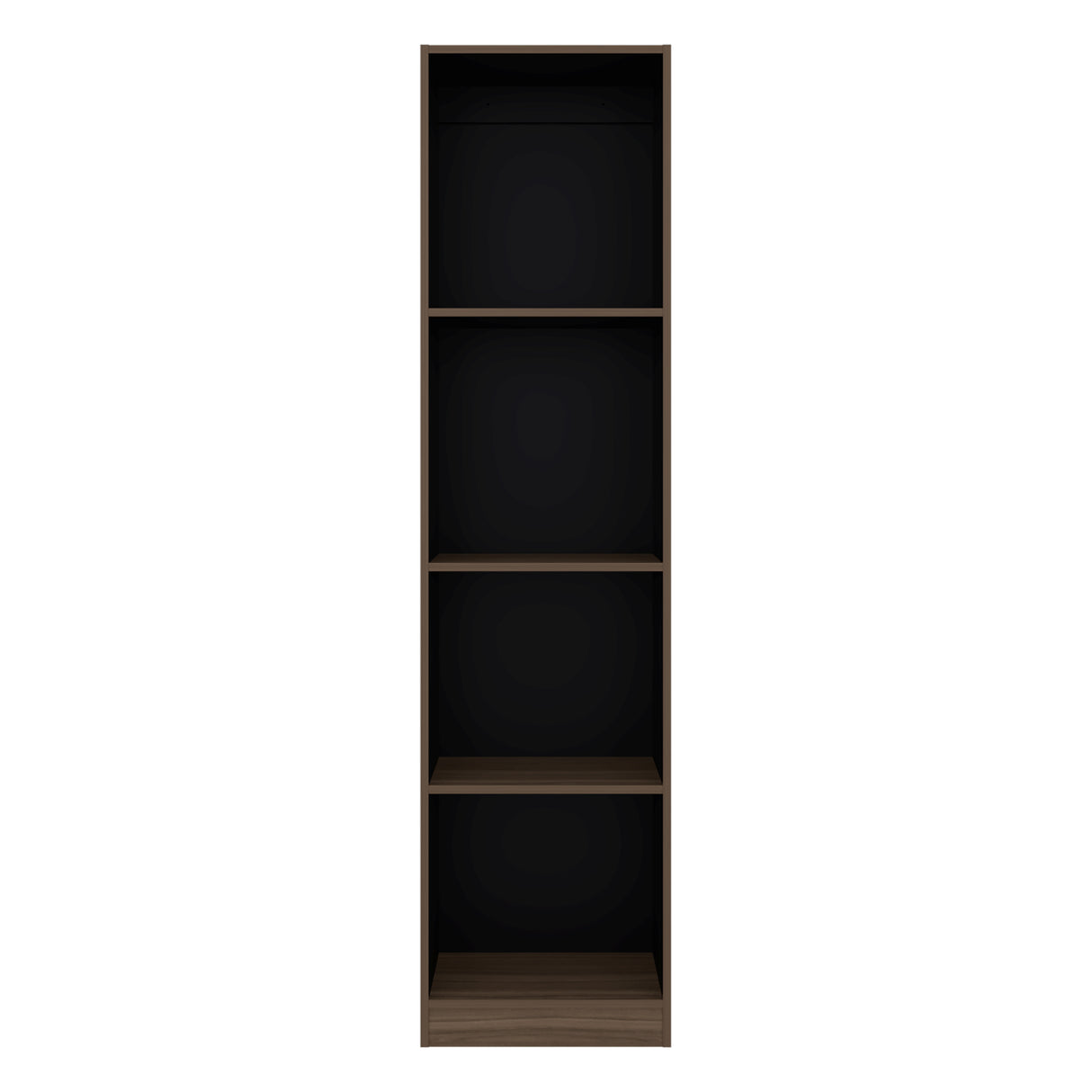 Estantería Home E2 Avellana 45x180.6cm Rectangular con Cuatro Compartimientos y con Tres Entrepaños - BIBLIOTECAS Y ESTANTERIAS | Bylmo