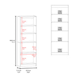 Estantería Home E4 Avellana 62.8x180.6cm Rectangular con Tres Compartimientos y con Tres Entrepaños - BIBLIOTECAS Y ESTANTERIAS | Bylmo