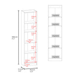 Estantería Home E5 Cartagena 45x180.6cm Rectangular con Cuatro Entrepaños - BIBLIOTECAS Y ESTANTERIAS | Bylmo
