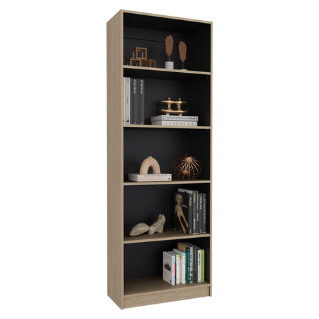 Estantería Home E3 Cartagena 62.8x180.6cm Rectangular con Cinco Compartimientos y con Cuatro Entrepaños - BIBLIOTECAS Y ESTANTERIAS | Bylmo