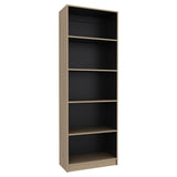 Estantería Home E3 Cartagena 62.8x180.6cm Rectangular con Cinco Compartimientos y con Cuatro Entrepaños - BIBLIOTECAS Y ESTANTERIAS | Bylmo