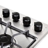 Estufa de empotrar Haceb Platina Acero 61x44.5cm para Gas Natural con Cuatro Quemadores - ESTUFAS DE EMPORTRAR Y CUBIERTAS | Bylmo