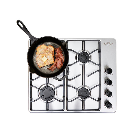 Estufa de empotrar Haceb Platina Acero 63x55cm para Gas Natural con Cuatro Quemadores - ESTUFAS DE EMPORTRAR Y CUBIERTAS | Bylmo