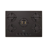 Estufa de empotrar Haceb Negro 78.5x60.4cm para Gas Natural con Cinco Quemadores - ESTUFAS DE EMPORTRAR Y CUBIERTAS | Bylmo