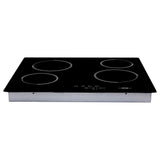 Estufa de empotrar Haceb Negro 68x62.5cm Vitroceramica Electrico con Cuatro Zonas de Cocción - ESTUFAS DE EMPORTRAR Y CUBIERTAS | Bylmo