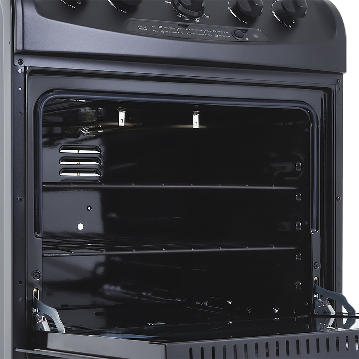 Estufa Haceb Negro 65.5x96.5cm Para Gas Propano con Cuatro Quemadores y con Horno - ESTUFAS | Bylmo