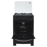 Estufa Haceb Negro 65.5x96.5cm Para Gas Propano con Cuatro Quemadores y con Horno - ESTUFAS | Bylmo