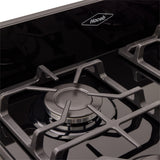 Estufa Haceb Negro 65.5x98.5cm Para Gas Propano con Cuatro Quemadores y con Horno - ESTUFAS | Bylmo