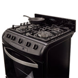 Estufa Haceb Negro 65.5x98.5cm Para Gas Propano con Cuatro Quemadores y con Horno - ESTUFAS | Bylmo