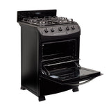 Estufa Haceb Negro 65.5x98.5cm Para Gas Propano con Cuatro Quemadores y con Horno - ESTUFAS | Bylmo