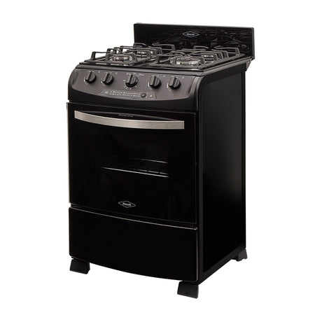 Estufa Haceb Negro 65.5x98.5cm Para Gas Propano con Cuatro Quemadores y con Horno - ESTUFAS | Bylmo