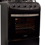 Estufa Haceb Negro 65.5x98.5cm Para Gas Propano con Cuatro Quemadores y con Horno - ESTUFAS | Bylmo