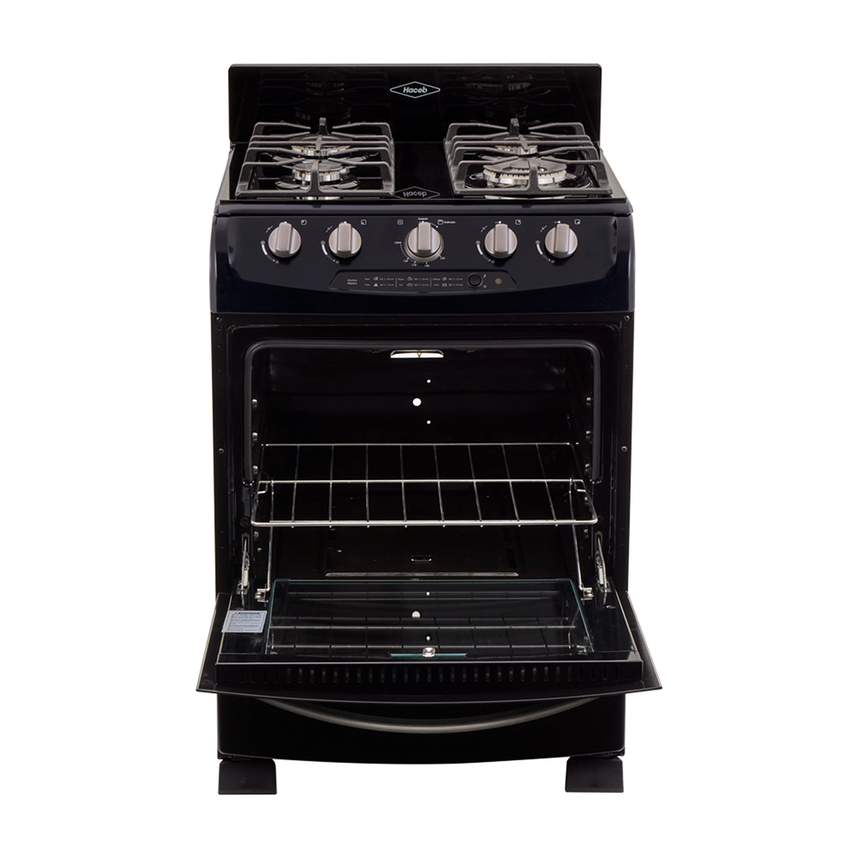 Estufa Haceb Azul 65.5x98.5cm Para Gas Natural con Cuatro Quemadores y con Horno - ESTUFAS | Bylmo