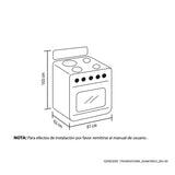 Estufa Haceb Azul 65.5x98.5cm Para Gas Natural con Cuatro Quemadores y con Horno - ESTUFAS | Bylmo