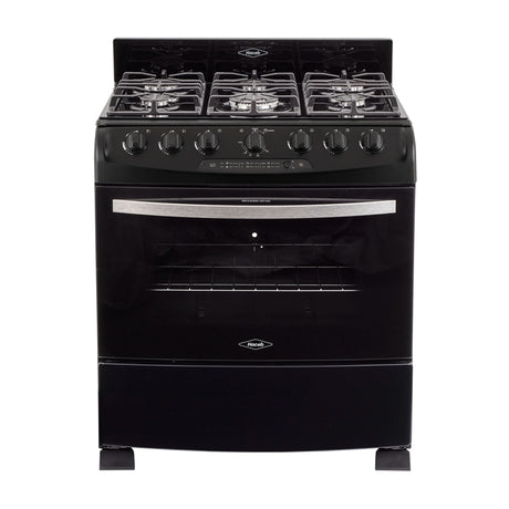Estufa Haceb Negro 98x81cm Para Gas Propano con Seis Quemadores y con Horno - ESTUFAS | Bylmo