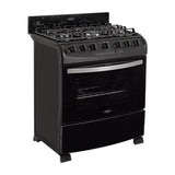 Estufa Haceb Negro 98x81cm Para Gas Propano con Seis Quemadores y con Horno - ESTUFAS | Bylmo