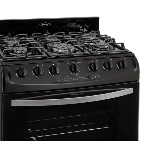 Estufa Haceb Negro 98x81cm Para Gas Propano con Seis Quemadores y con Horno - ESTUFAS | Bylmo
